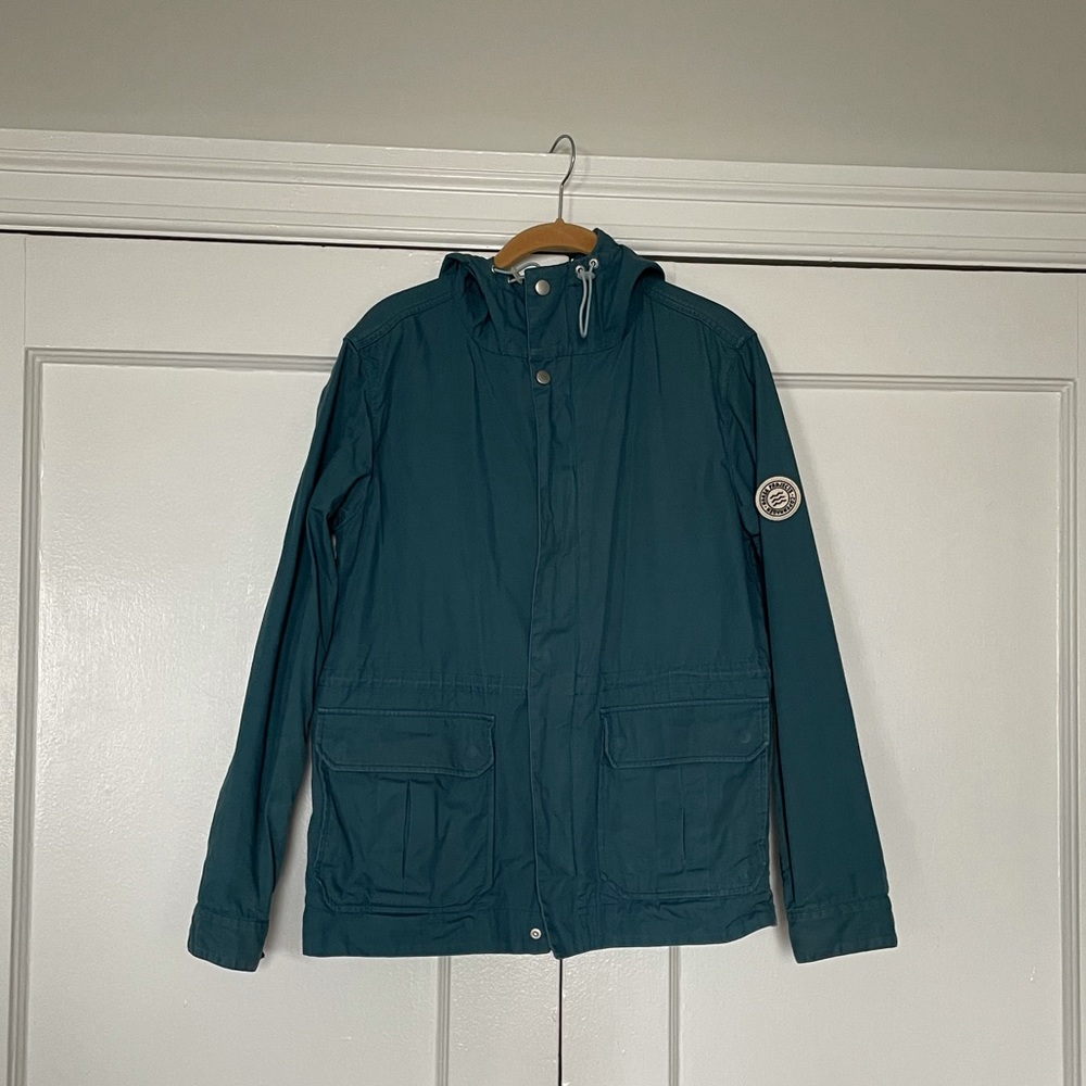 norse projects "nunk sport jacket" teal marine blue size small (men's)